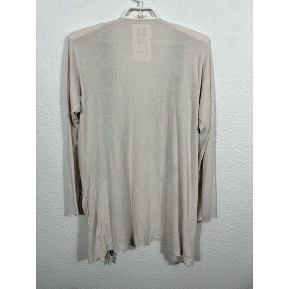 Johnny Was Cardigan Sweater Size Large Ivory Embroidered Floral Rayon Blend - Picture 11 of 11